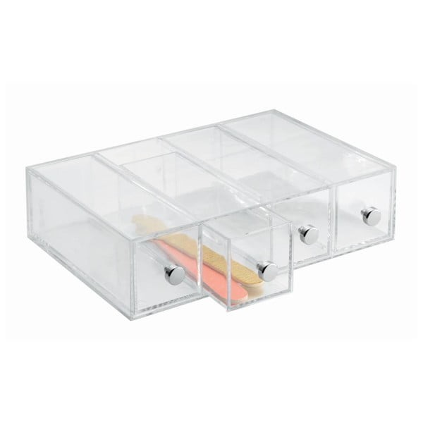 Прозрачна кутия за съхранение с 4 чекмеджета Кула - iDesign-image-3
