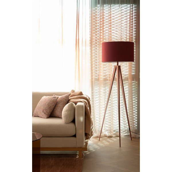 Бордо подова лампа с текстилен абажур (височина 157 cm) Tripod – Zuiver-image-1
