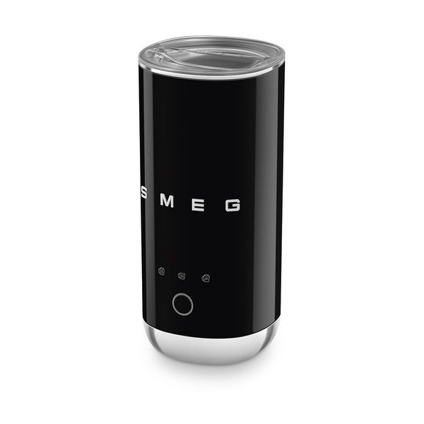 Черен пластмасов електрически миксер за мляко 120 ml – SMEG
