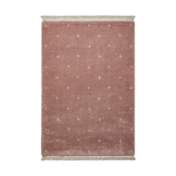Розов килим на точки, 160 x 220 cm Boho - Think Rugs
