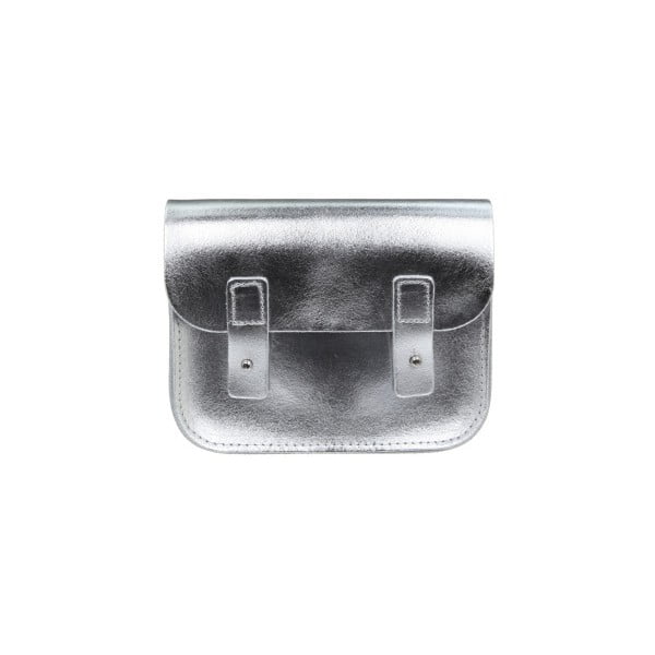 Stříbrná kožená kabelka Brix + Bailey Mini
