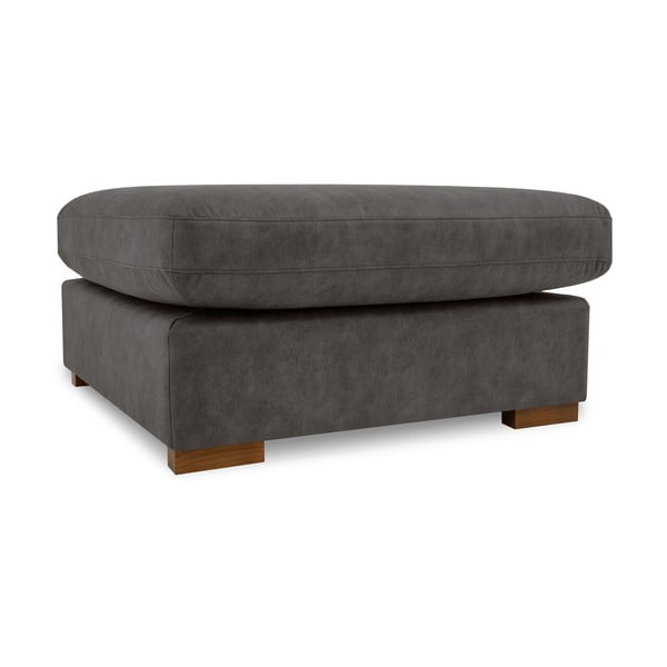 Антрацитен табуретка  от изкуствена кожа Hamburg – Scandic-image-4