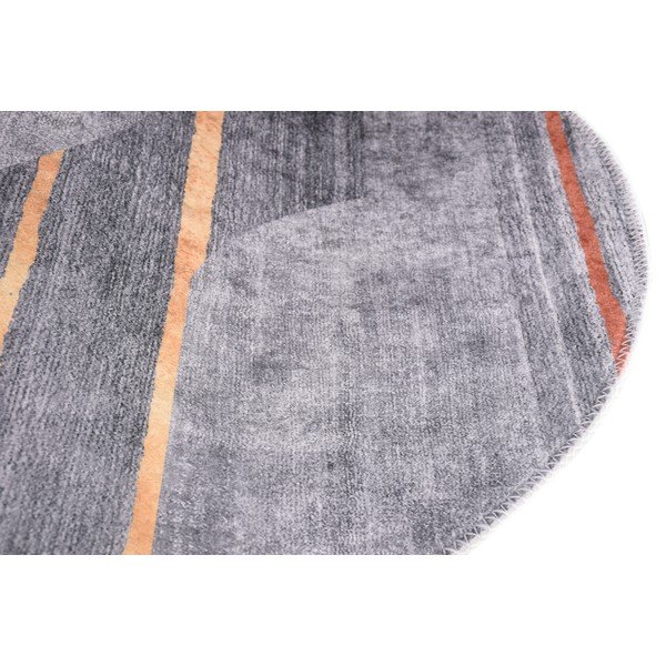 Сив миещ се килим 120x180 cm Oval - Vitaus-image-2