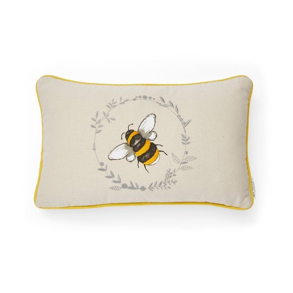 Жълта памучна декоративна възглавница , 30 x 50 cm Bumble Bees - Cooksmart ®