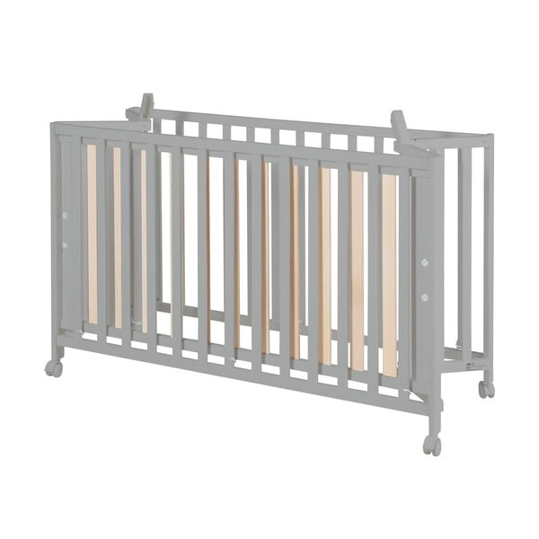 Сиво сгъваемо легло на колела 60x120 cm Fold up - Roba-image-2