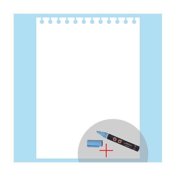 Стикер за бяла дъска с течна креда Fanastick Notepaper - Ambiance-image-1