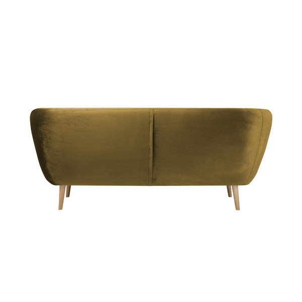 Hořčicově žlutá třímístná pohovka Mazzini Sofas Benito-image-4
