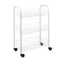 Бяла подвижна стойка с 3 рафта Siena - Metaltex