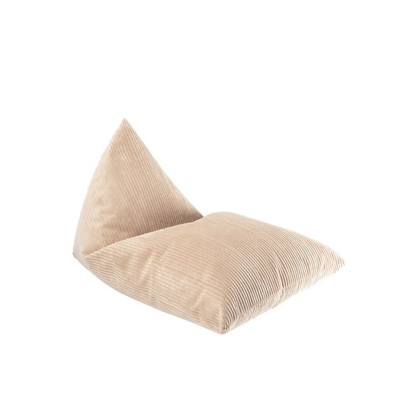 Светлокафяв детски пуф от рипсено кадифе Big Lounger – Wigiwama