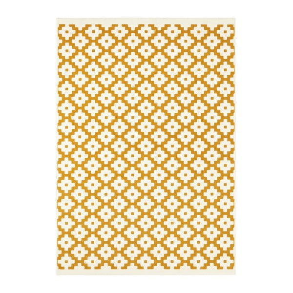 Кремав и жълт килим Празник , 80 x 150 cm Lattice - Hanse Home