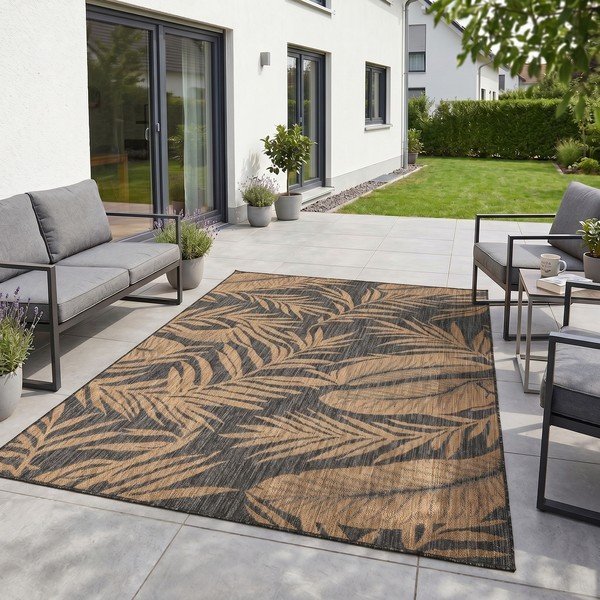 Черен/кафяв килим за открито и закрито 240x340 cm Mira 1451 – Ayyildiz Carpets-image-1