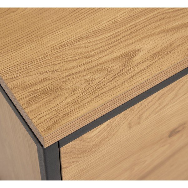 Скрин от декор от дъб  в естествен цвят 104,5x80x45 cm Cesura – Unique Furniture-image-3