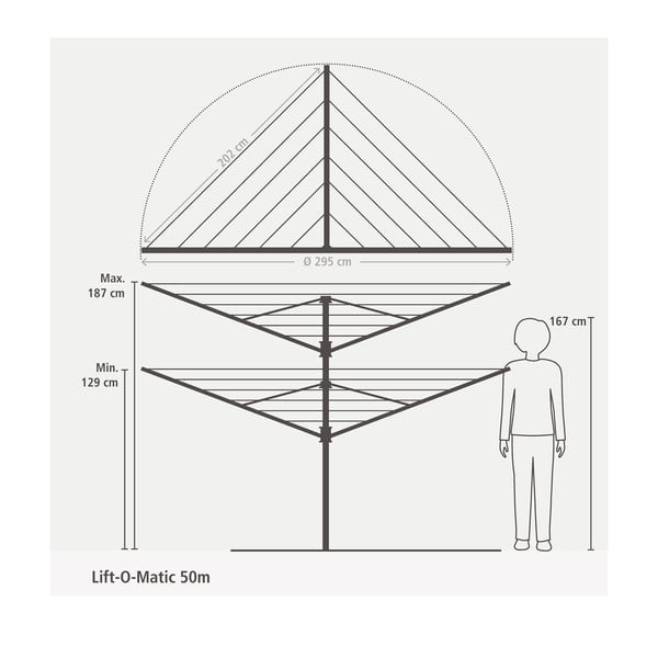 Градинска сушилня за дрехи Lift-O-Matic 50m – Brabantia-image-1