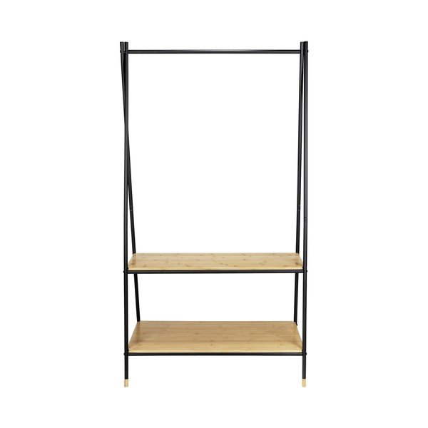 Черен/естествен метален стелаж за дрехи Loft - Wenko-image-3