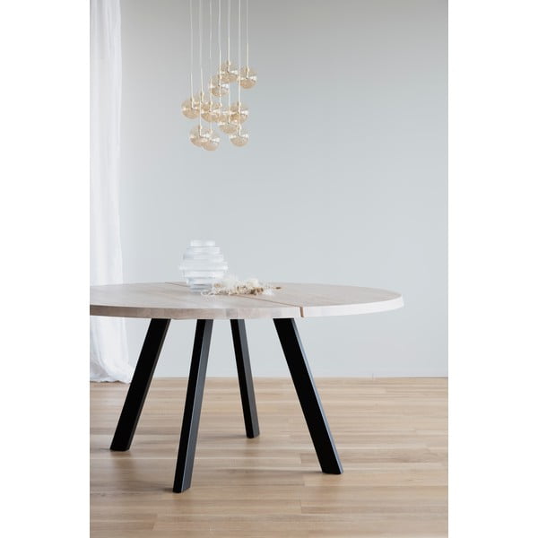 Кръгла маса за хранене от избелен дъб, ø 160 cm Fred - Rowico-image-1