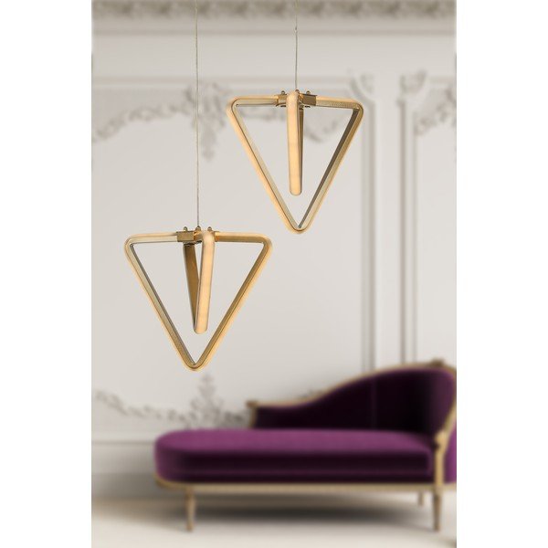 Метално LED висящо осветително тяло в бронзов цвят ø 20 cm Baris – Squid Lighting-image-1