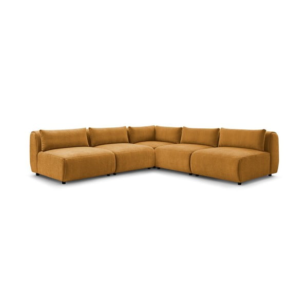 Ъглов диван в цвят горчица (променлив) Jeanne - Bobochic Paris-image-3