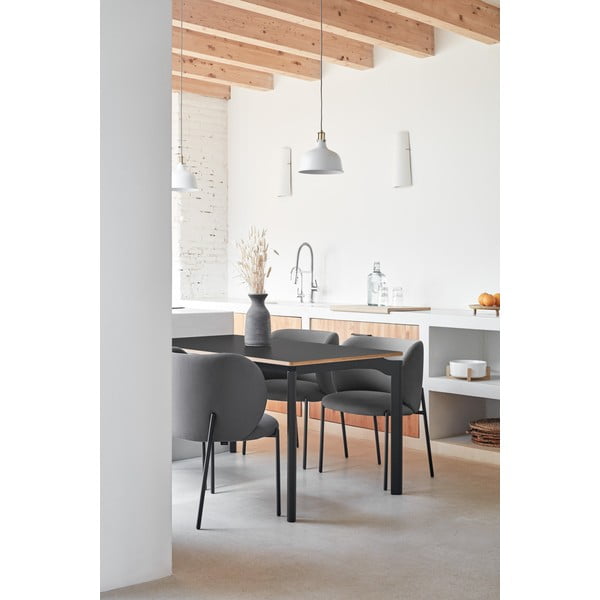 Тъмносиви тапицирани трапезни столове в комплект 2 бр. Mogi – Teulat-image-2