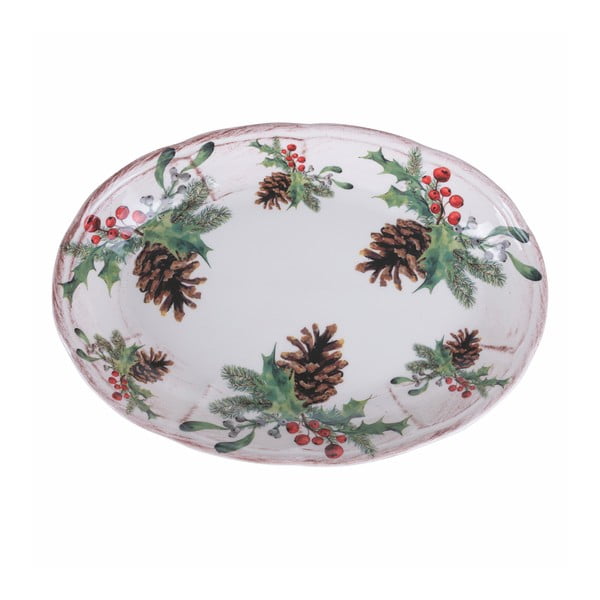 Керамична коледна чиния за сервиране , 27,5 x 45 cm Ortisei - Villa d'Este