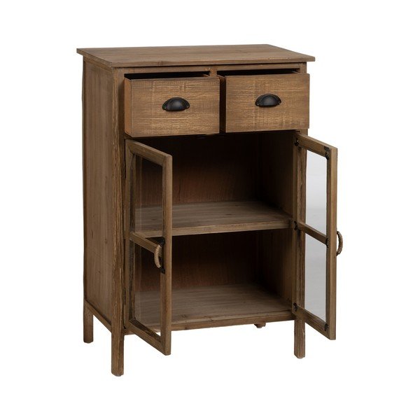 Витрина от масивна ела  в естествен цвят  64x92,5 cm – Ixia-image-2