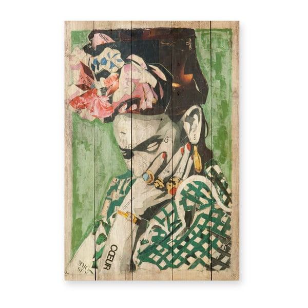 Дървена табела 40x60 cm Frida Coeur – Madre Selva