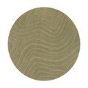 Ръчно изработен вълнен кръгъл килим в цвят каки ø 160 cm Mesmerise Sage – Flair Rugs