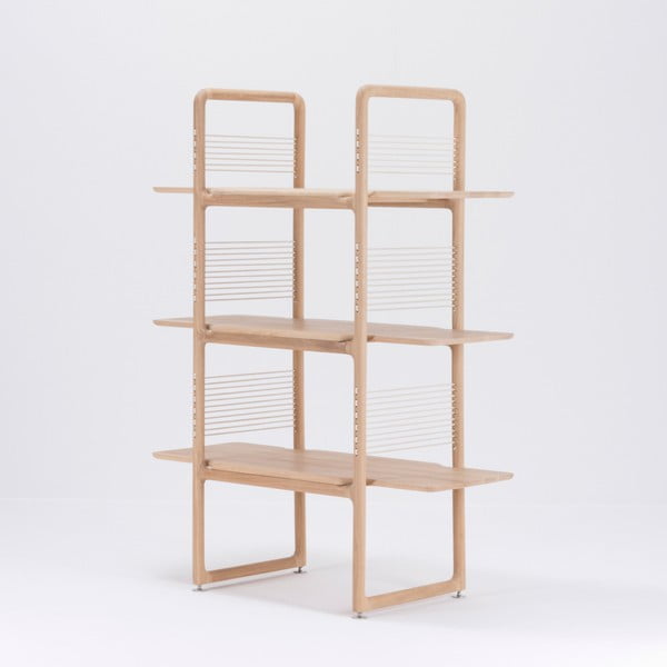 Библиотека за книги от масивна дъбова дървесина , височина 140 cm Muse - Gazzda-image-2