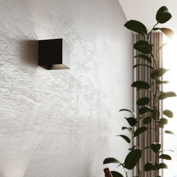 Черна LED стенна лампа Pinio – Sollux-image-1