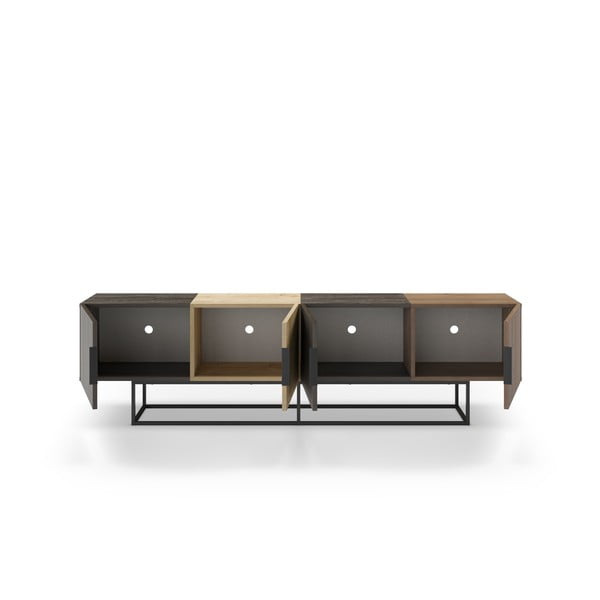 Масичка за телевизор с дъбов декор в естествен цвят 200x55 cm Titan - Marckeric-image-3