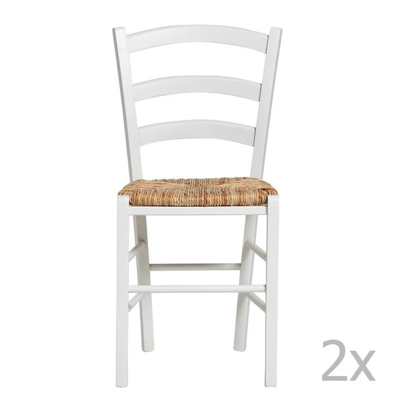 Комплект от 2 бели трапезни стола Paloma - Marckeric