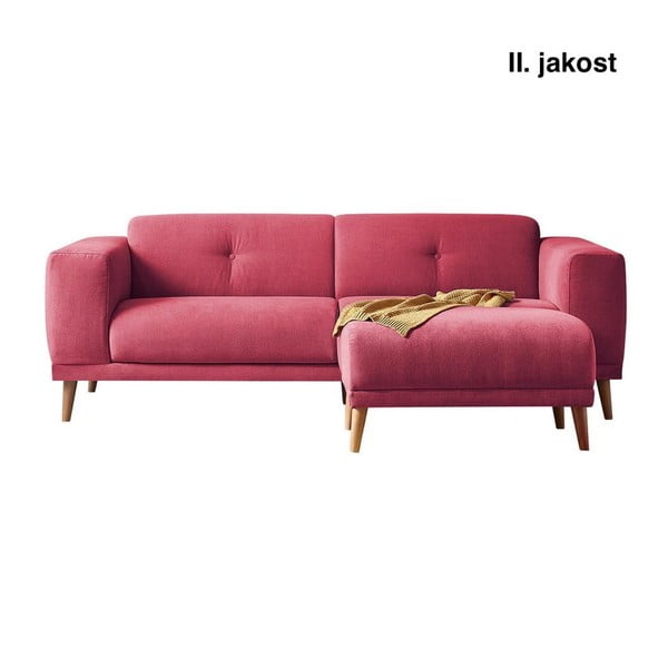 (II. качество) Червен диван с подлакътник Luna - Bobochic Paris