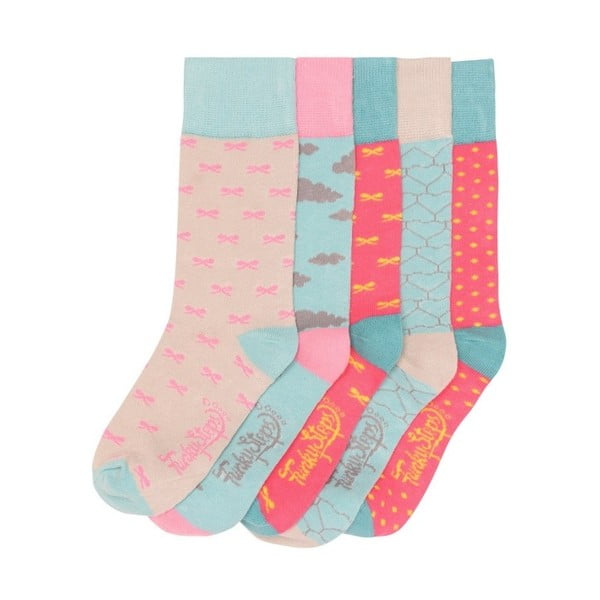 Sada 5 párů barevných ponožek Funky Steps Pastels, velikost 35 – 39