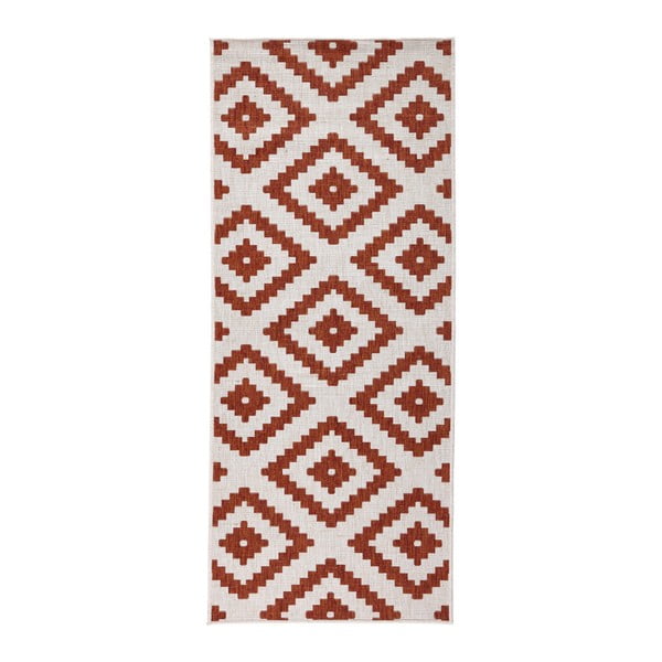Червен и кремав килим на открито , 80 x 345 cm Malta - NORTHRUGS