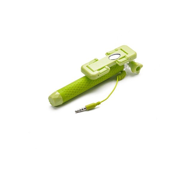 Zelená selfie tyč Celly Mini selfie, spoušť přes 3.5mm jack-image-2