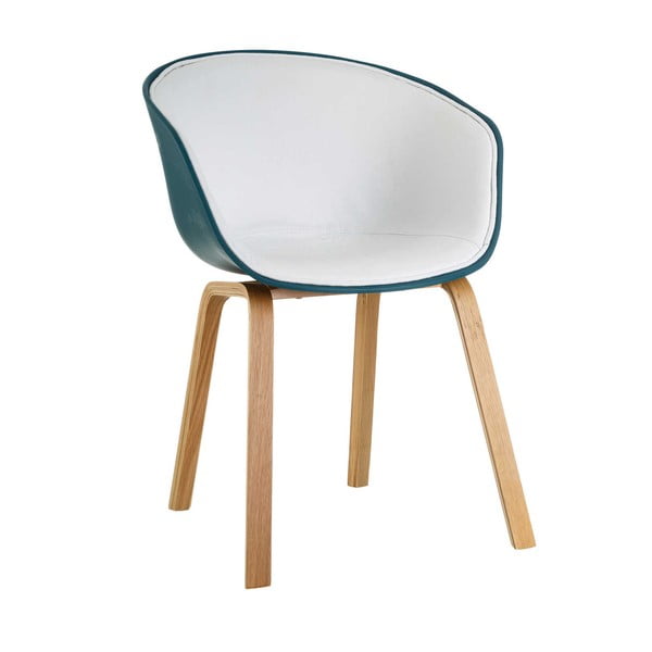 Modrá židle s nohami z jedlového dřeva Tropicho Modern