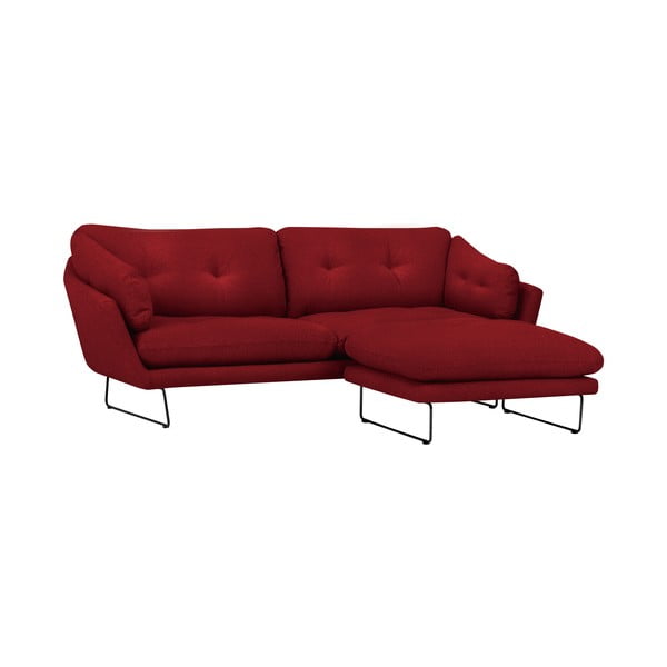Set červené pohovky a sedacího pufu Windsor & Co Sofas Comet-image-1