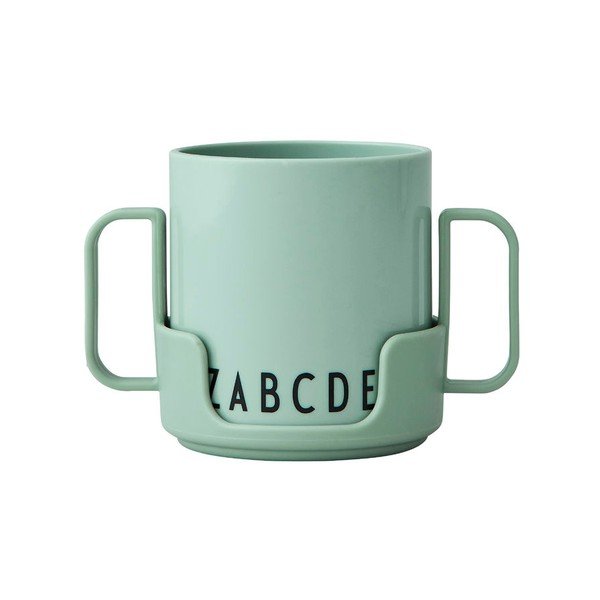 Зелена бебешка чаша Eat & Learn - Design Letters-image-3