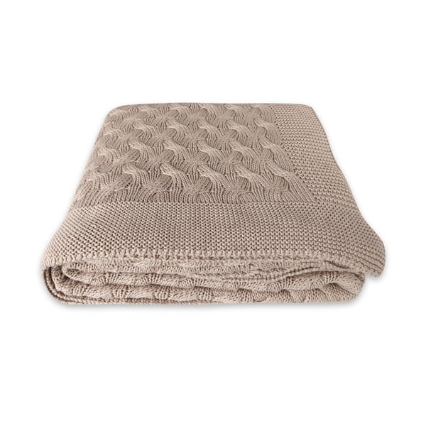 Бежово памучно одеяло Softy, 130 x 170 cm - Homemania Decor