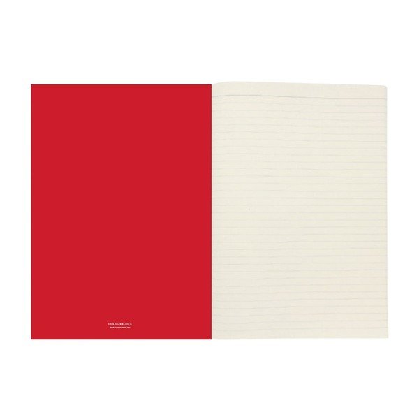 Червен и оранжев тефтер A4 на райета - GO Stationery-image-1