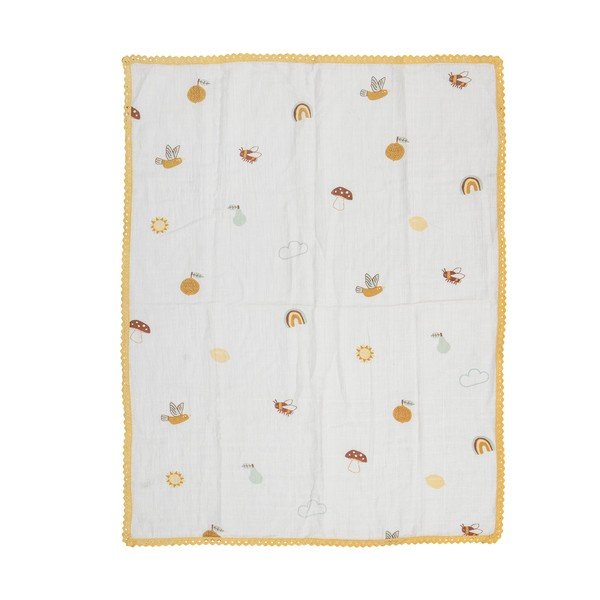 Бяло бебешко одеяло 80x100 cm Agnes - Bloomingville Mini-image-2