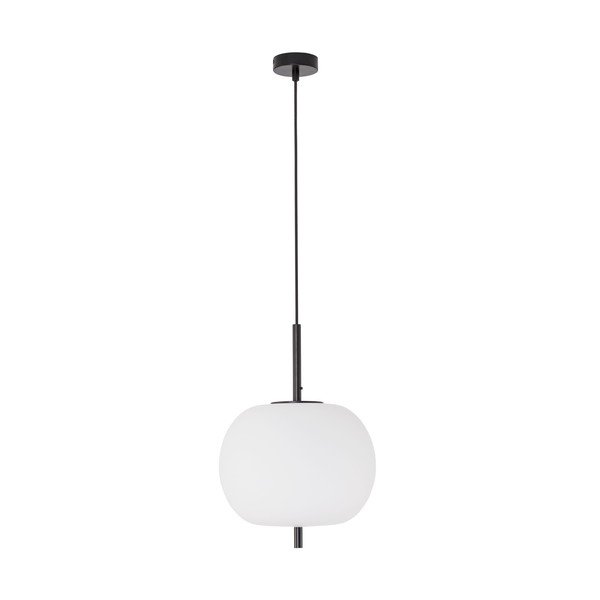 Бяло/черно стъклено висящо осветително тяло ø 30 cm Lato – Nova Luce