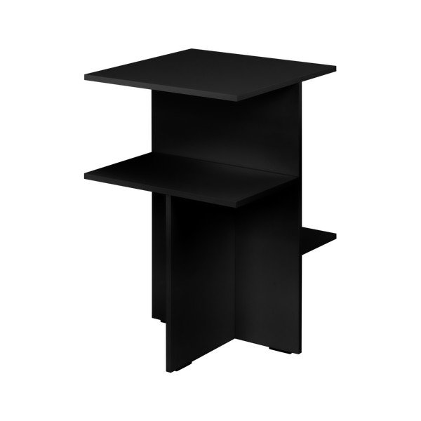 Черно нощно шкафче с рафтове Atik – noo.ma-image-4