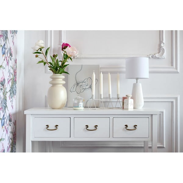 Бял свещник за 4 свещи , дължина 40 cm - PT LIVING-image-1