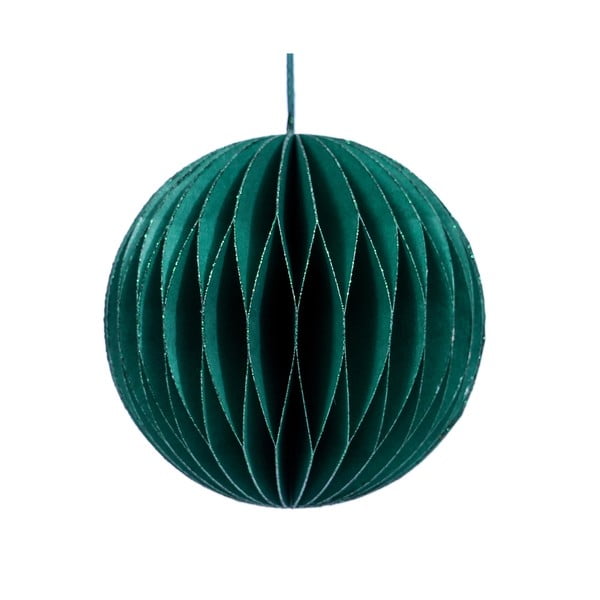 Тъмнозелена хартиена коледна украса , ø 7,5 cm Honeycomb - Only Natural