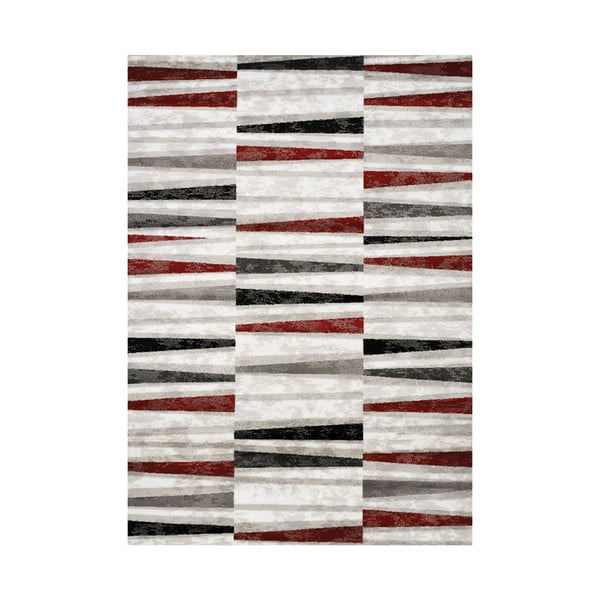 Сив и червен килим Manhattan Tribeca, 160 x 230 cm - Webtappeti