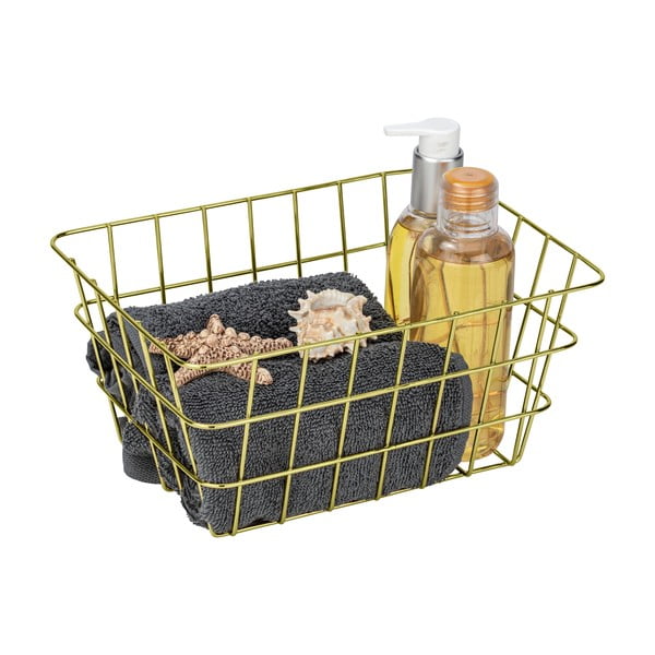 Метална кошница за съхранение в златисто Viana - Wenko-image-4