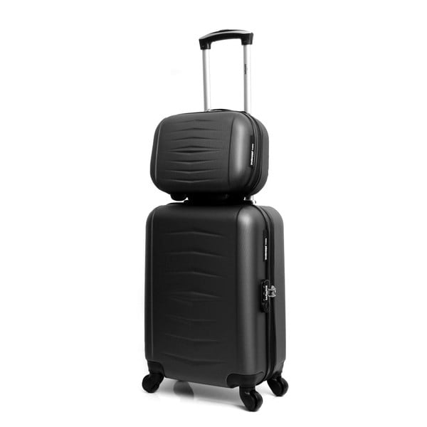 Комплект от 2 черни пътнически куфара на колелца Oviedo - Infinitif-image-2