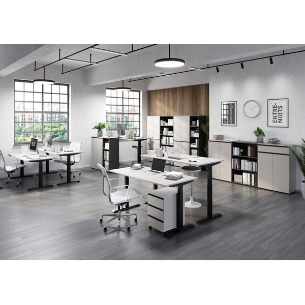 Регулируема работна маса с електрическо регулиране на височината 80x160 cm Bedano – Germania-image-1