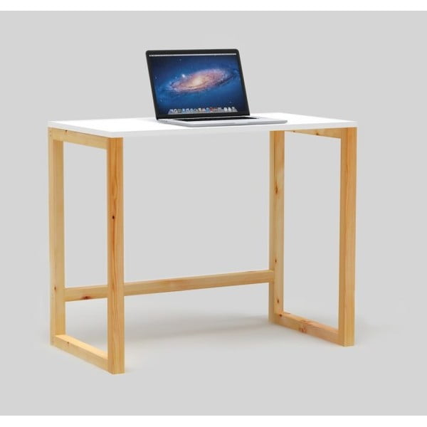 Psací stůl Only Wood Desk s bílou deskou