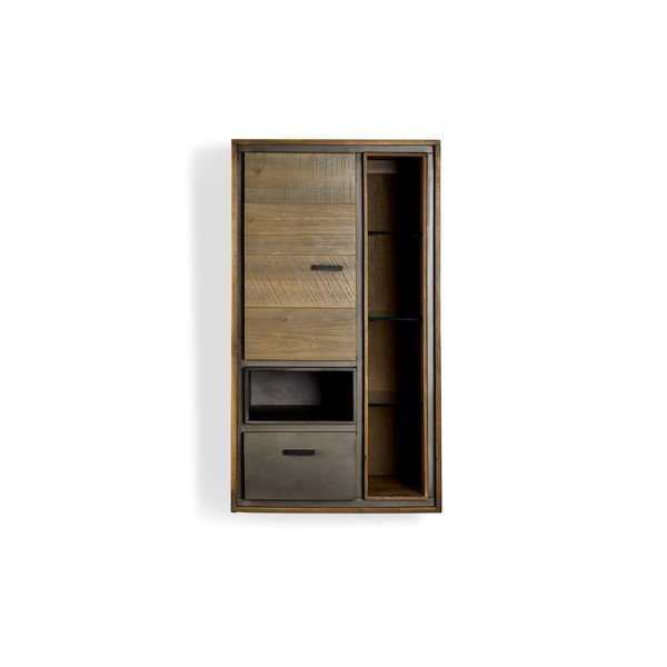 Стенен шкаф от акациева дървесина Duo Malaga - Furnhouse-image-1